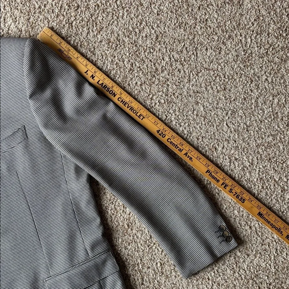 *Luxury* Ermenegildo Zegna 15milmil15 Houndstooth Wool Sport Coat Eu 54 L US 44